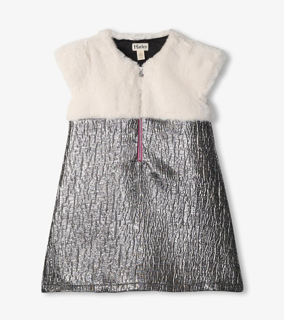 Hatley Dresses | Girls Girls Faux Fur Jacquard Dress