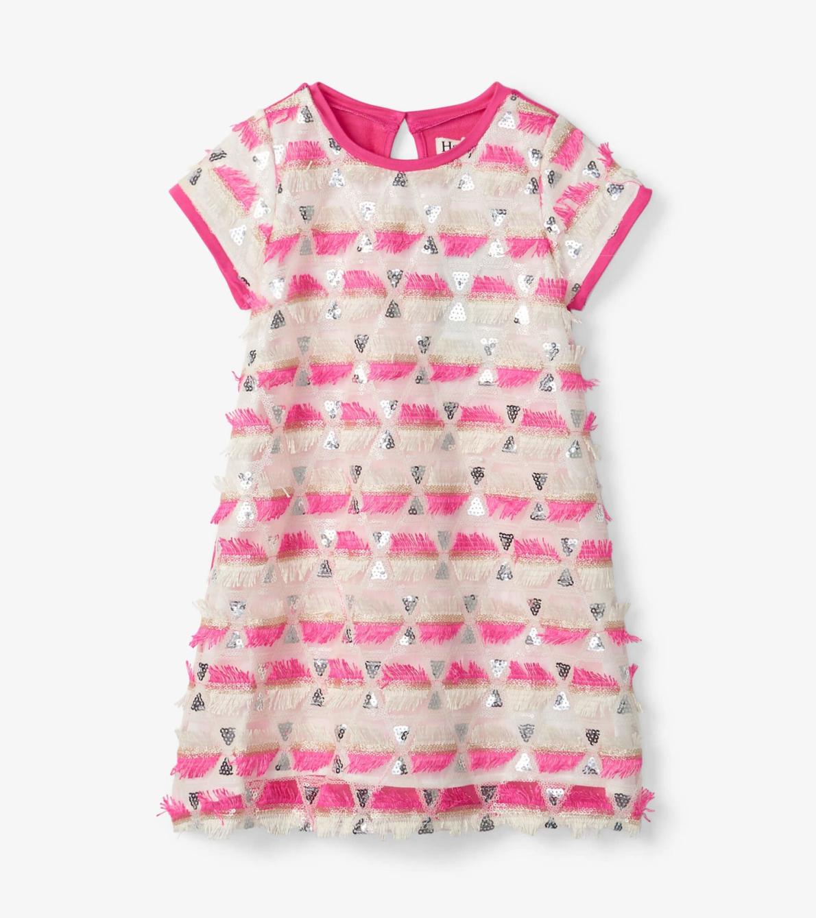 Hatley Dresses | Girls Girls Geometric Sequins Cap Sleeve Dress