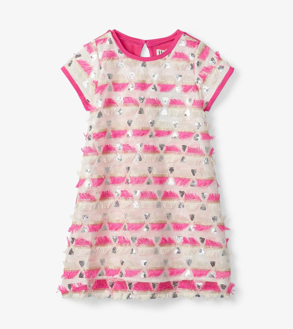 Hatley Dresses | Girls Girls Geometric Sequins Cap Sleeve Dress