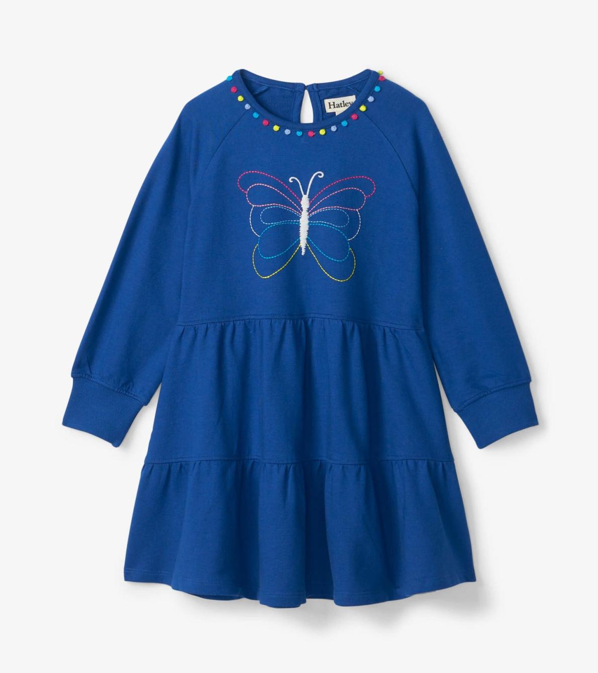 Hatley Dresses | Girls Girls Groovy Butterfly Gathered Tiered Dress