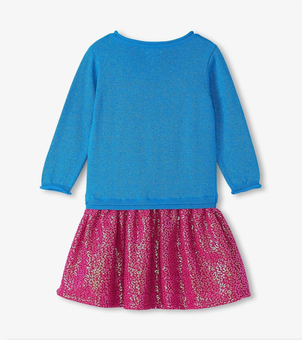 Hatley Dresses | Girls Girls Hearts Dropped Waist Sweater Dress