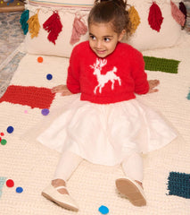 Hatley Dresses | Girls Girls Holiday Deer Mix Media Dress