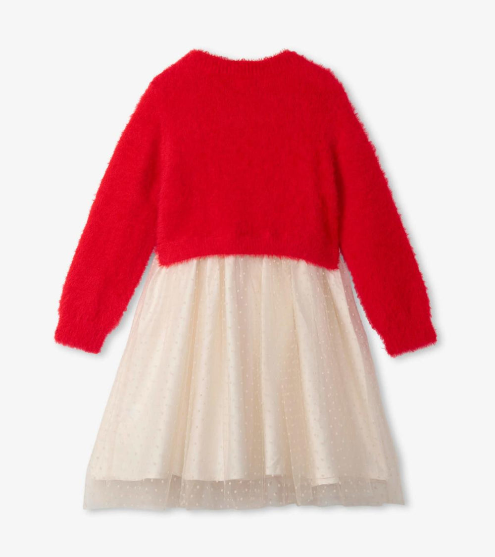 Hatley Dresses | Girls Girls Holiday Deer Mix Media Dress