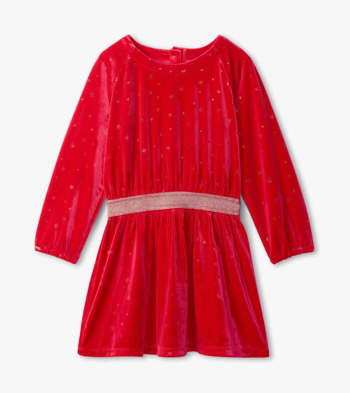 Hatley Dresses | Girls Girls Holiday Stars Crushed Velour Dress