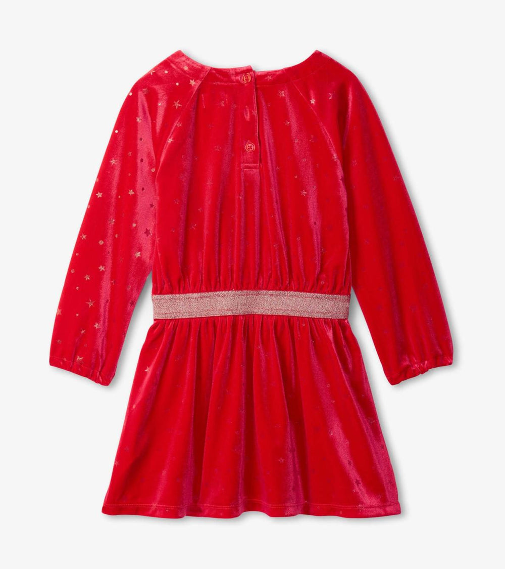 Hatley Dresses | Girls Girls Holiday Stars Crushed Velour Dress