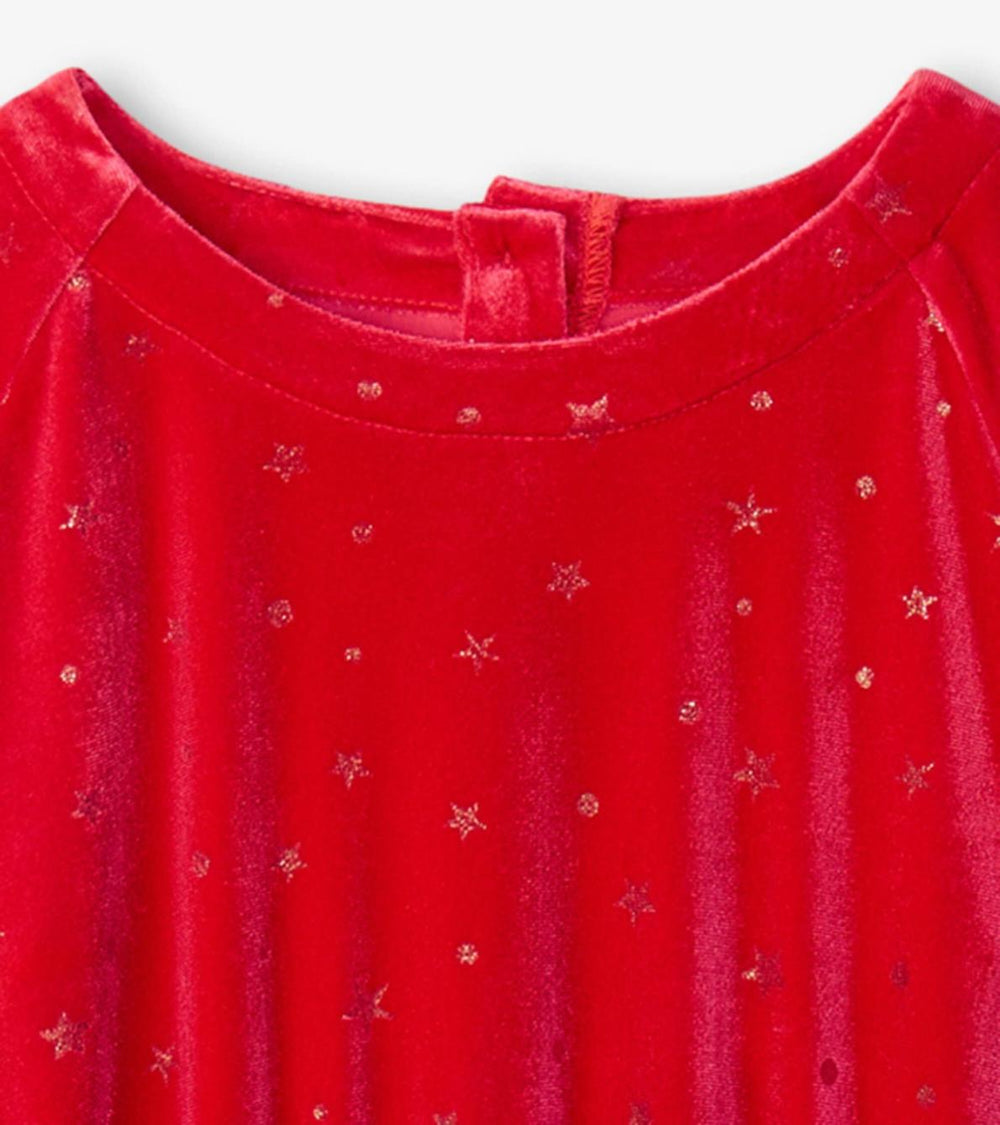 Hatley Dresses | Girls Girls Holiday Stars Crushed Velour Dress
