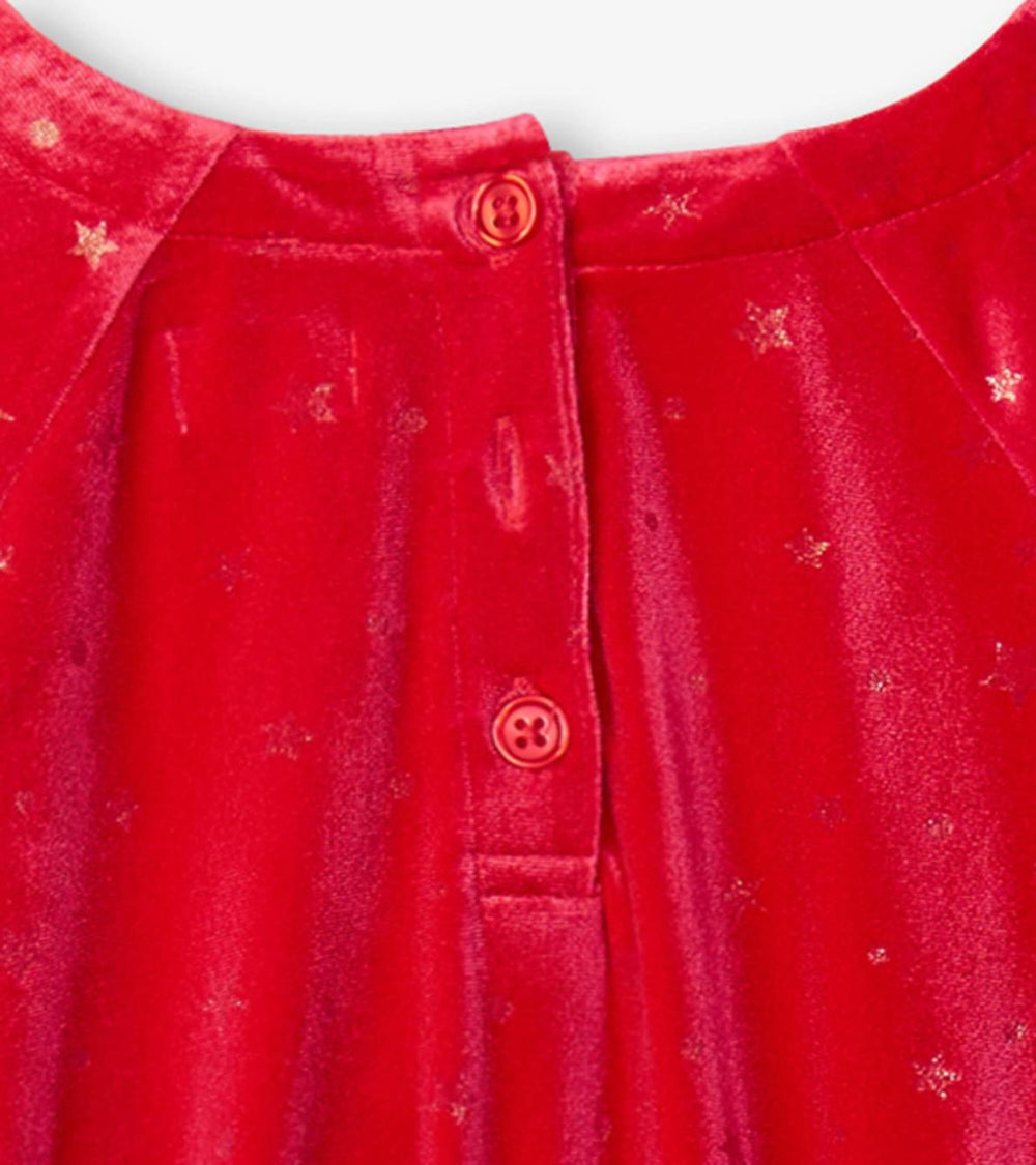 Hatley Dresses | Girls Girls Holiday Stars Crushed Velour Dress