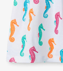 Hatley Dresses | Girls Girls Painted Seahorses Smocked Dress