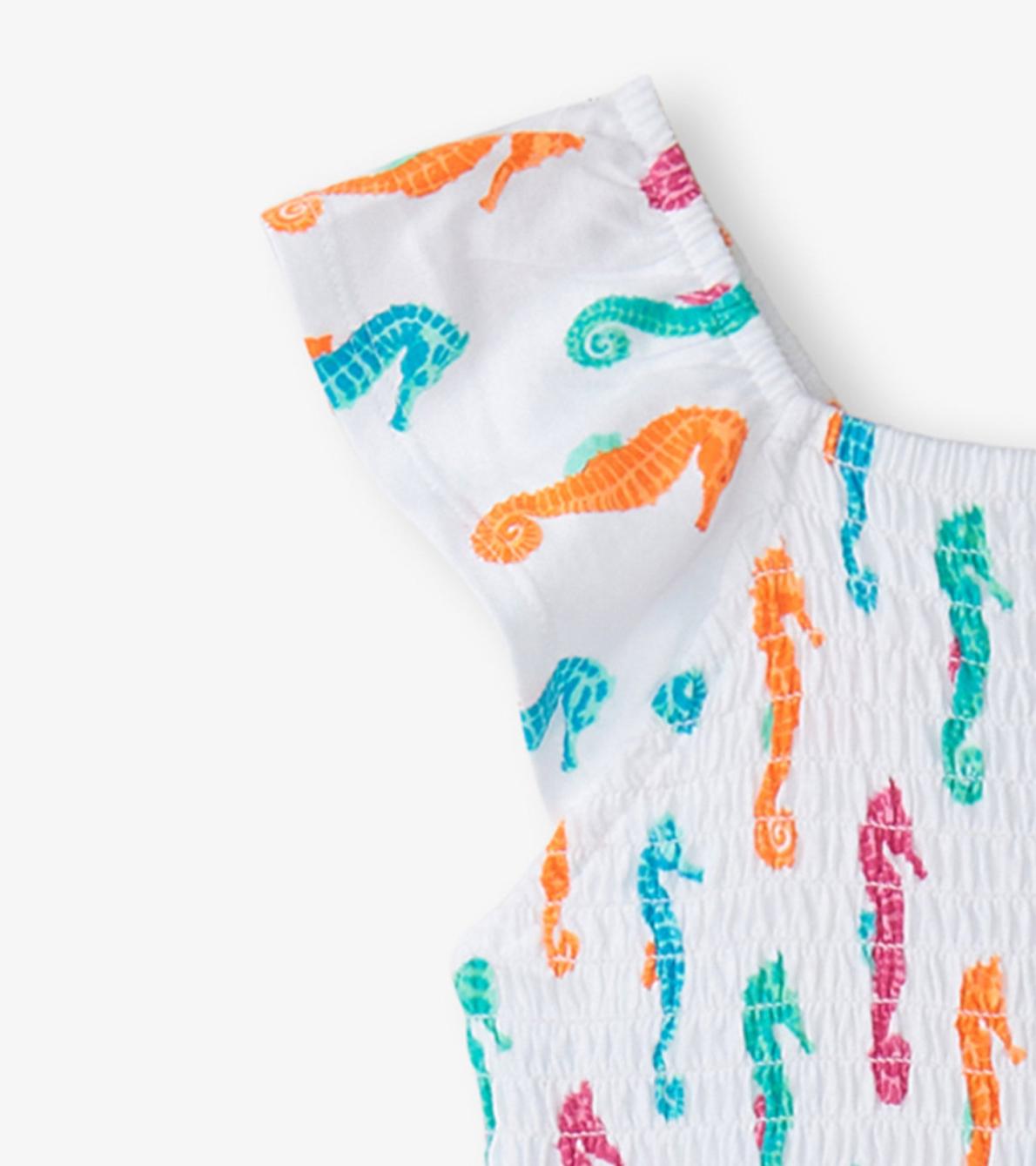 Hatley Dresses | Girls Girls Painted Seahorses Smocked Dress