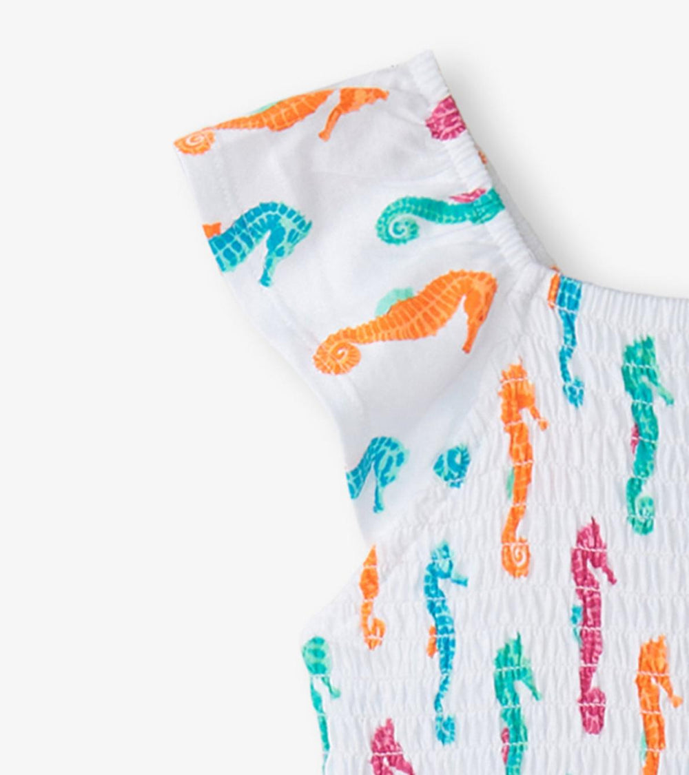 Hatley Dresses | Girls Girls Painted Seahorses Smocked Dress