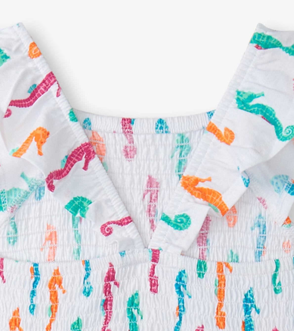Hatley Dresses | Girls Girls Painted Seahorses Smocked Dress