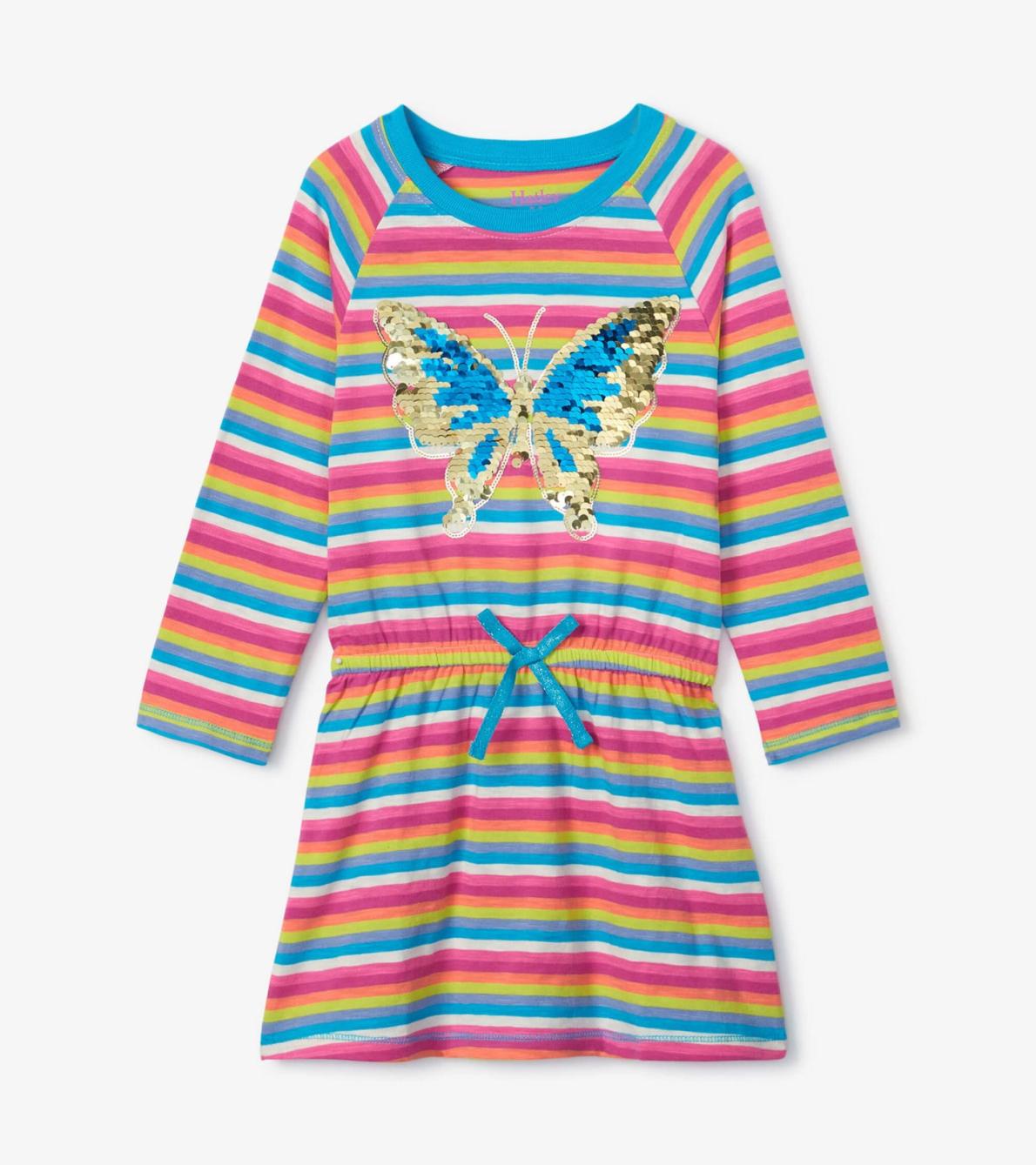 Hatley Dresses | Girls Girls Rainbow Stripes Drop Waist Dress