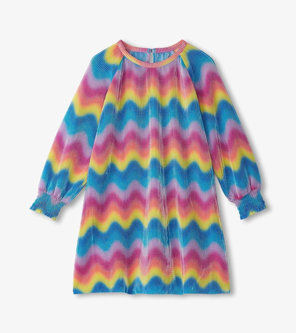 Hatley Dresses | Girls Girls Rainbow Wave Pleated A-Line Dress