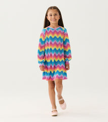 Hatley Dresses | Girls Girls Rainbow Wave Pleated A-Line Dress