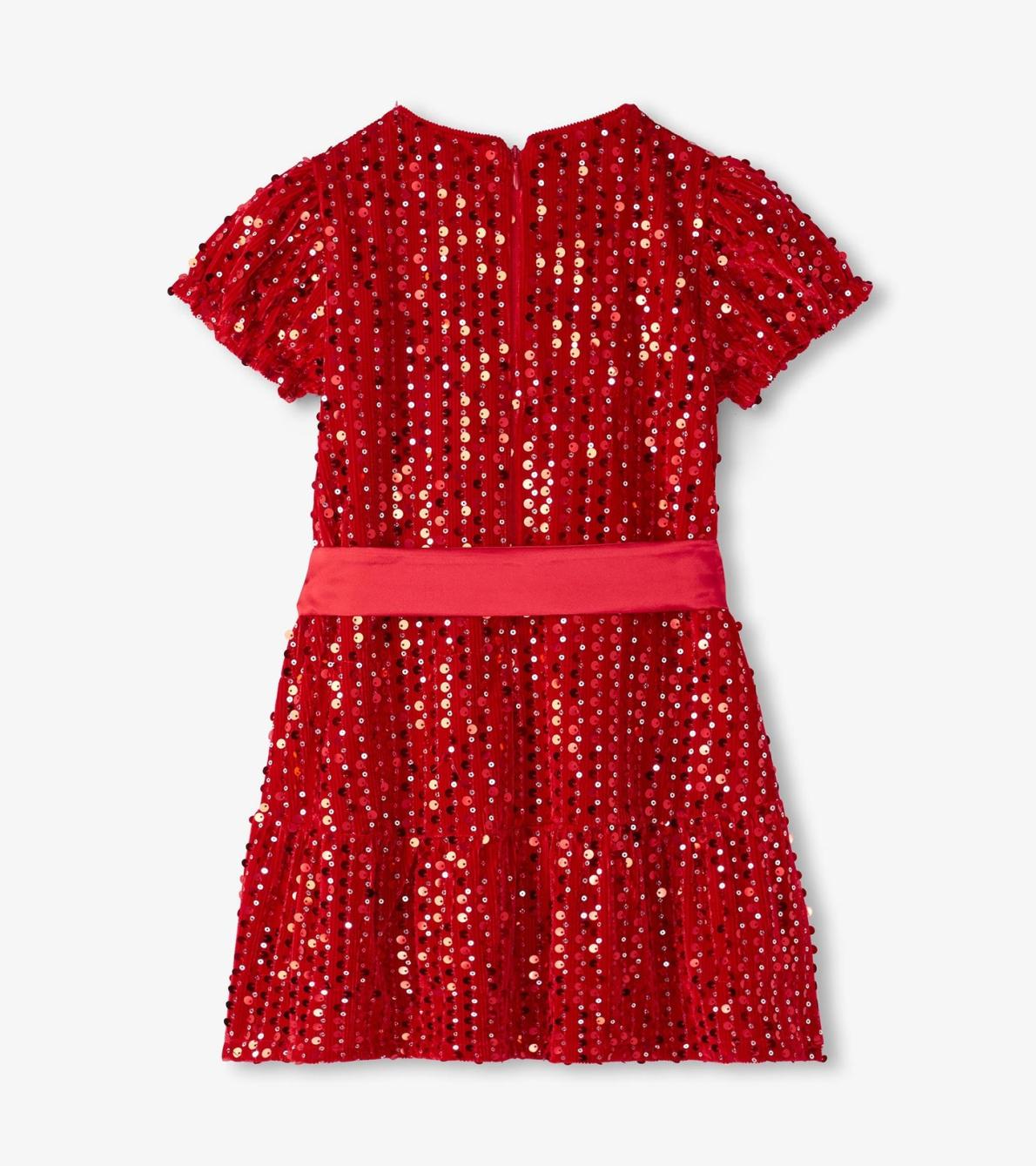 Hatley Dresses | Girls Girls Red Sequins Velvet Dress