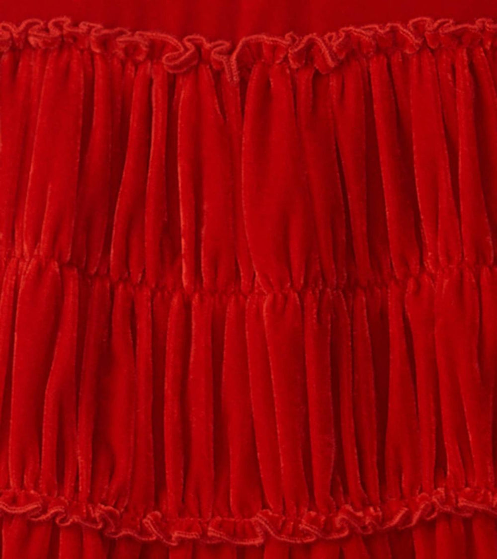 Hatley Dresses | Girls Girls Red Velvet Smocked Panel Dress