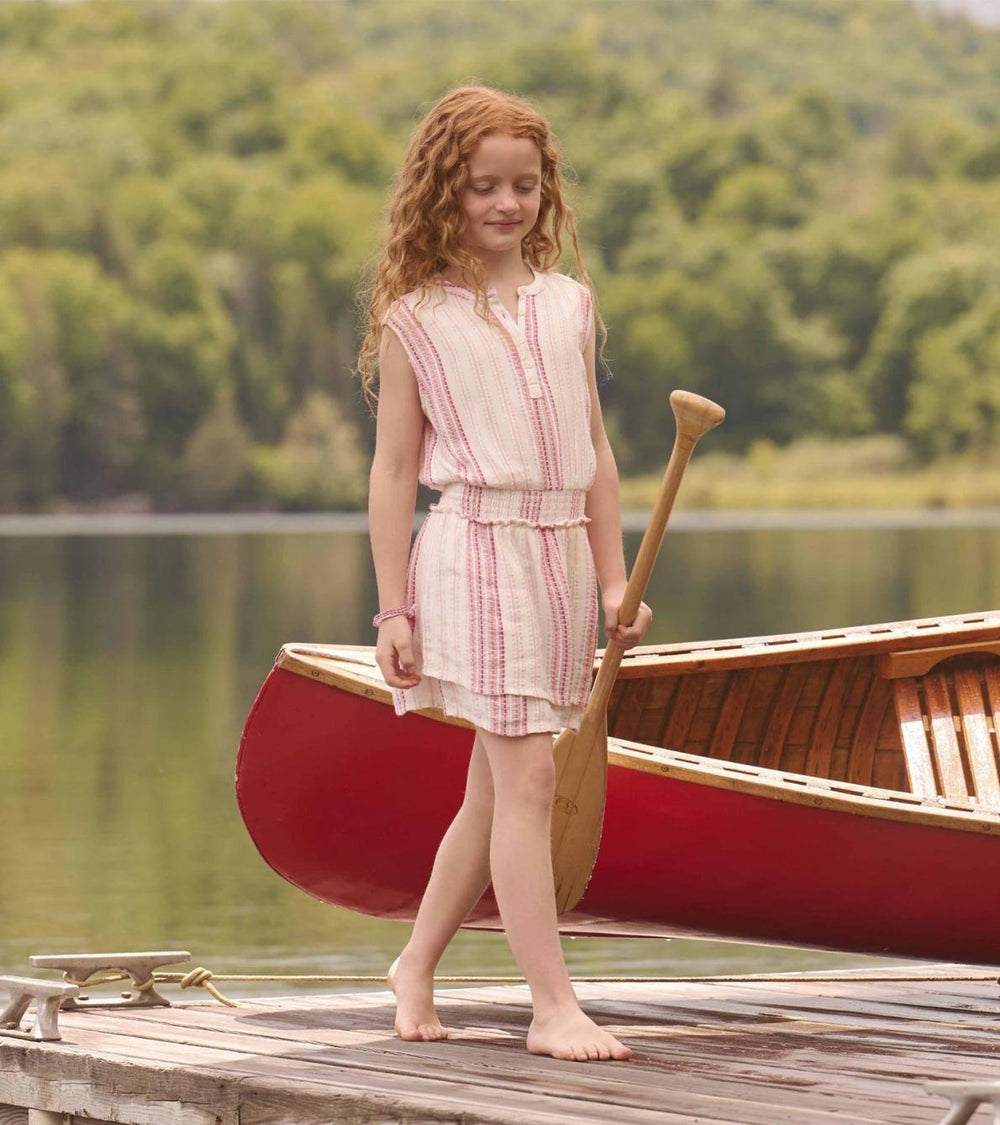 Hatley Dresses | Girls Girls Ribbon Stripe Smocked Waist Dress