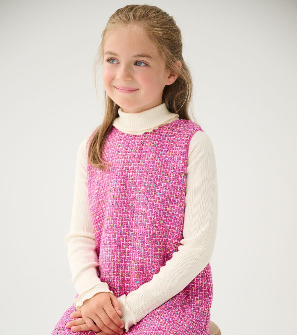 Hatley Dresses | Girls Girls Rose Violet Tweed Dress