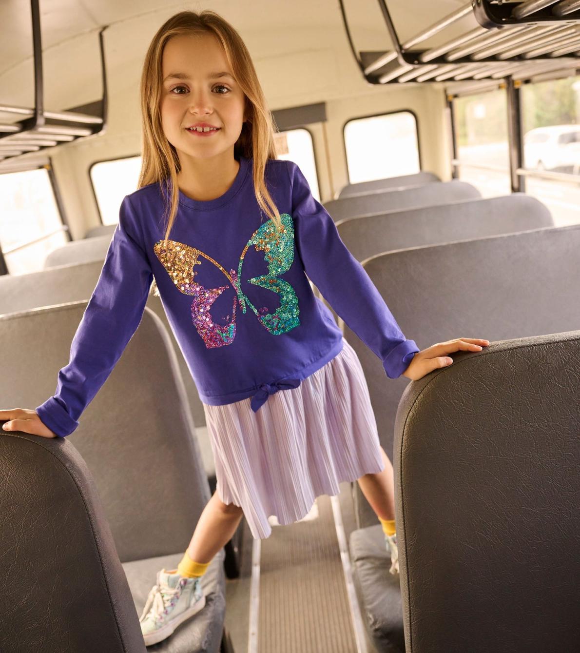 Hatley Dresses | Girls Girls Sequin Butterfly Skirt Dress