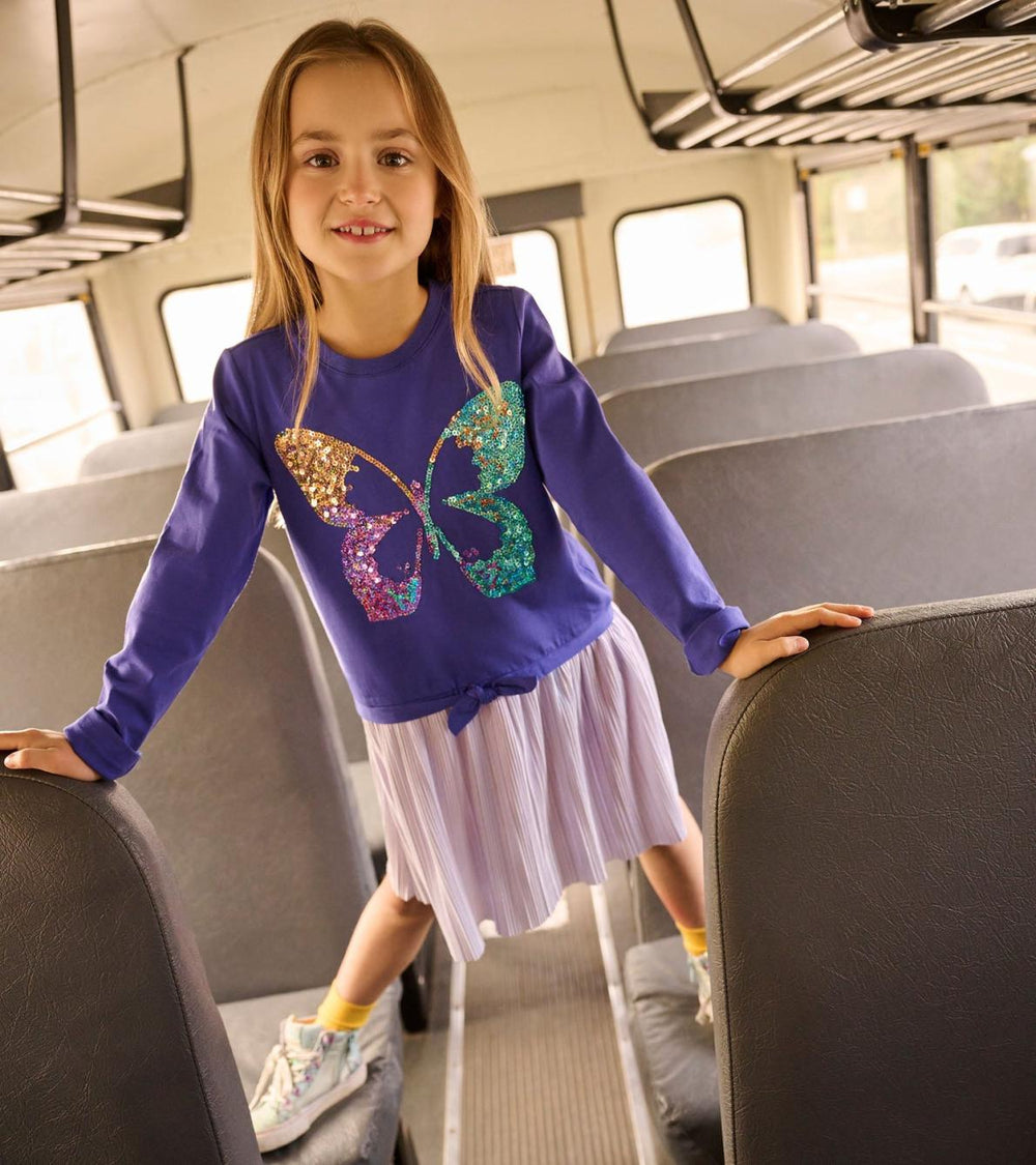 Hatley Dresses | Girls Girls Sequin Butterfly Skirt Dress