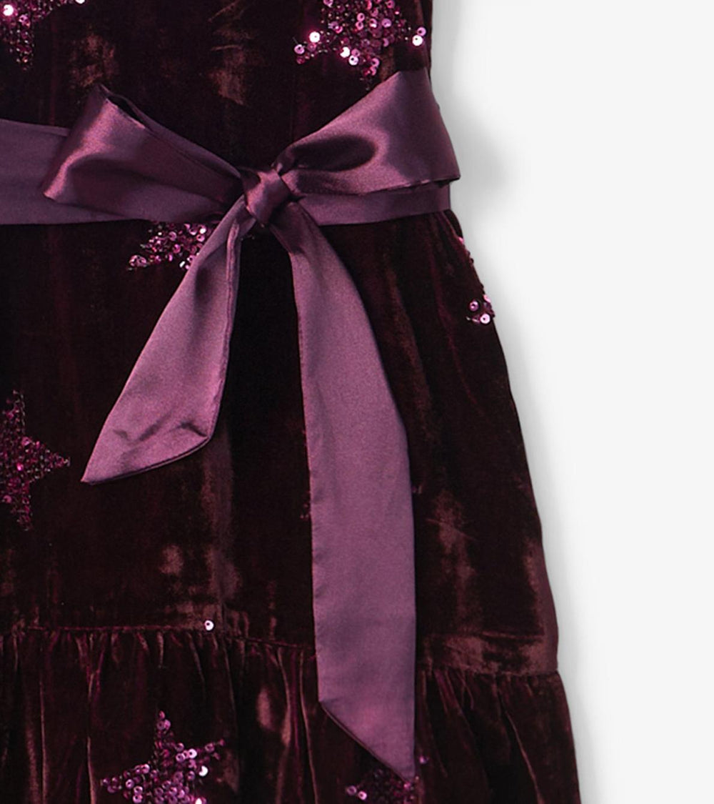 Hatley Dresses | Girls Girls Sequin Stars Velvet Dress