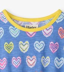 Hatley Dresses | Girls Girls Shibori Hearts Relaxed Dress