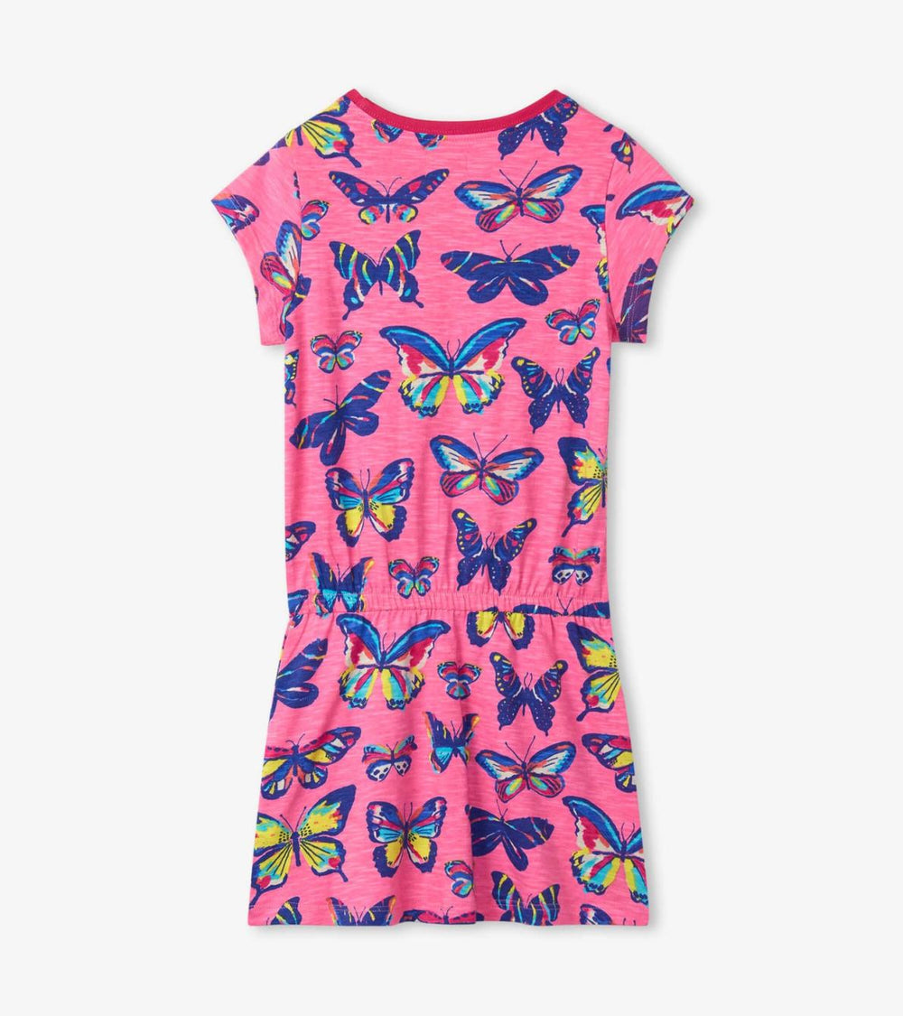Hatley Dresses | Girls Vibrant Butterflies Drop Waist Dress