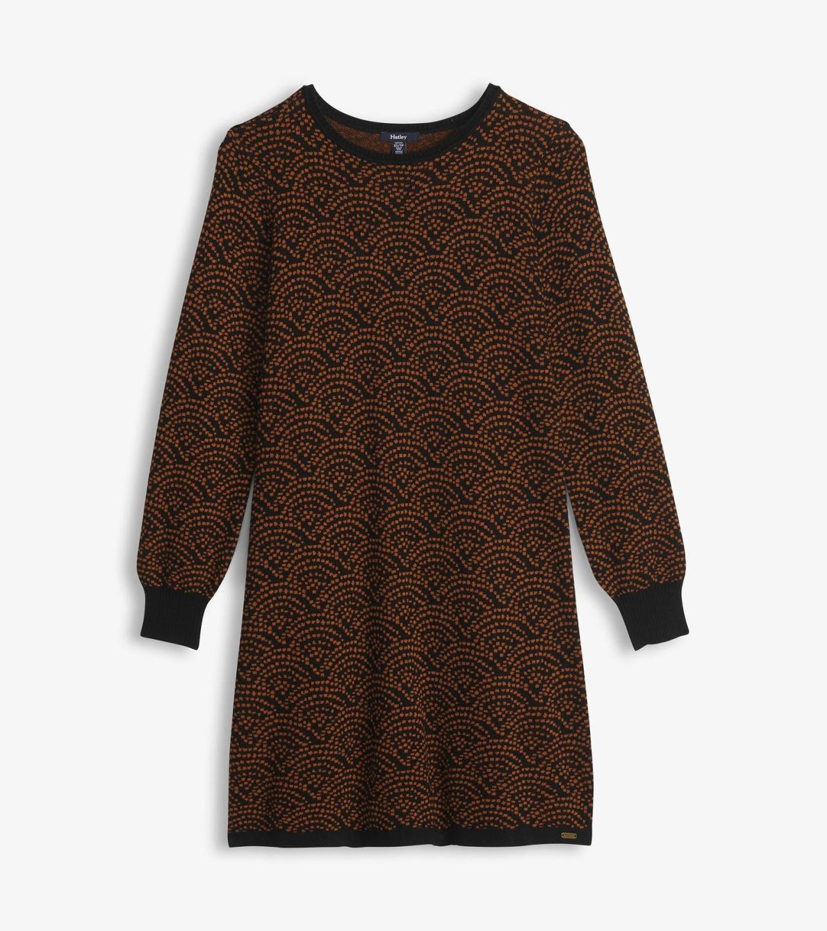 Hatley Dresses | Women Abigail Sweater Dress - Art Deco Dots