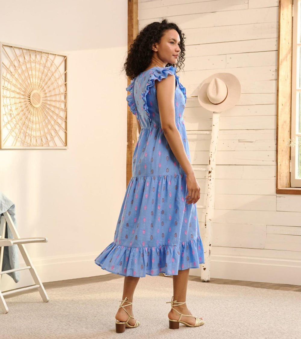 Hatley Dresses | Women Aria Midi Dress - Rainbow Feather Dobby