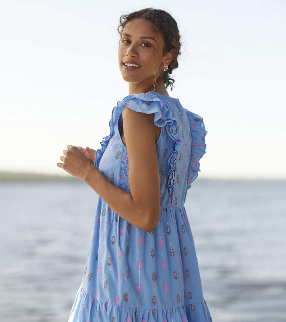 Hatley Dresses | Women Aria Midi Dress - Rainbow Feather Dobby