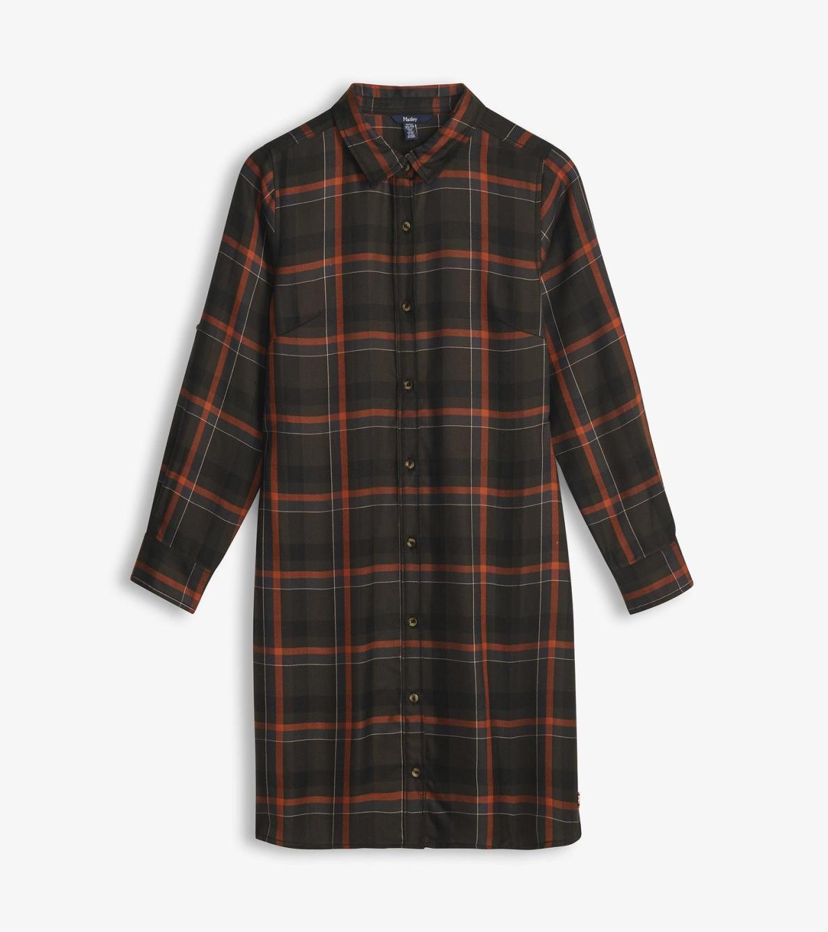 Hatley Dresses | Women Cara Shirt Dress - Autumn Plaid