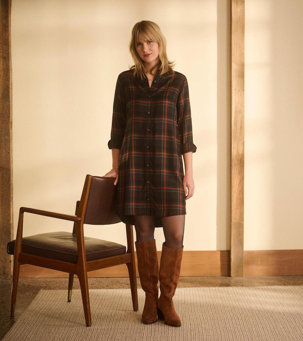 Hatley Dresses | Women Cara Shirt Dress - Autumn Plaid