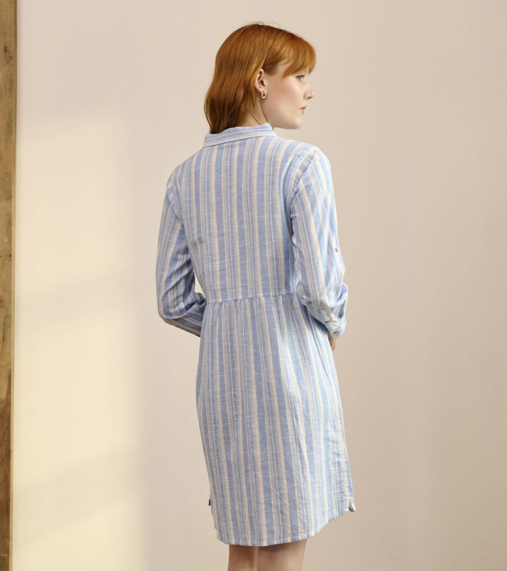 Hatley Dresses | Women Cara Shirt Dress - Light Blue Stripes