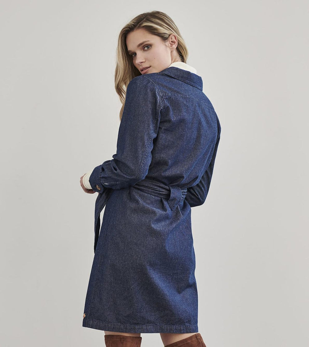 Hatley Dresses | Women Denim Shirt Dress - Dark Wash