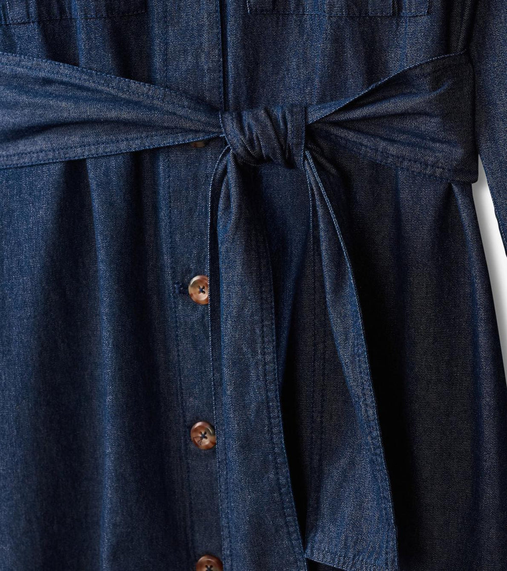 Hatley Dresses | Women Denim Shirt Dress - Dark Wash
