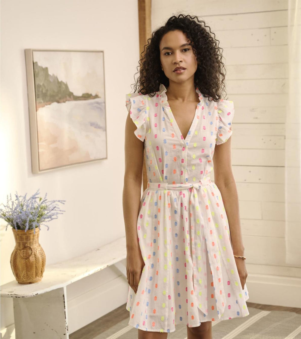 Hatley Dresses | Women Godet Belted Dress - Summer Dots