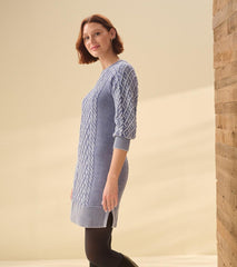 Hatley Dresses | Women Juliet Cable Knit Dress - Bleached Denim