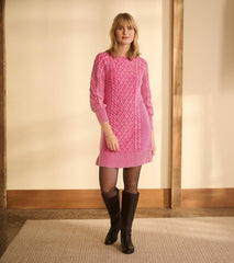 Hatley Dresses | Women Juliet Cable Knit Dress - Raspberry Pink