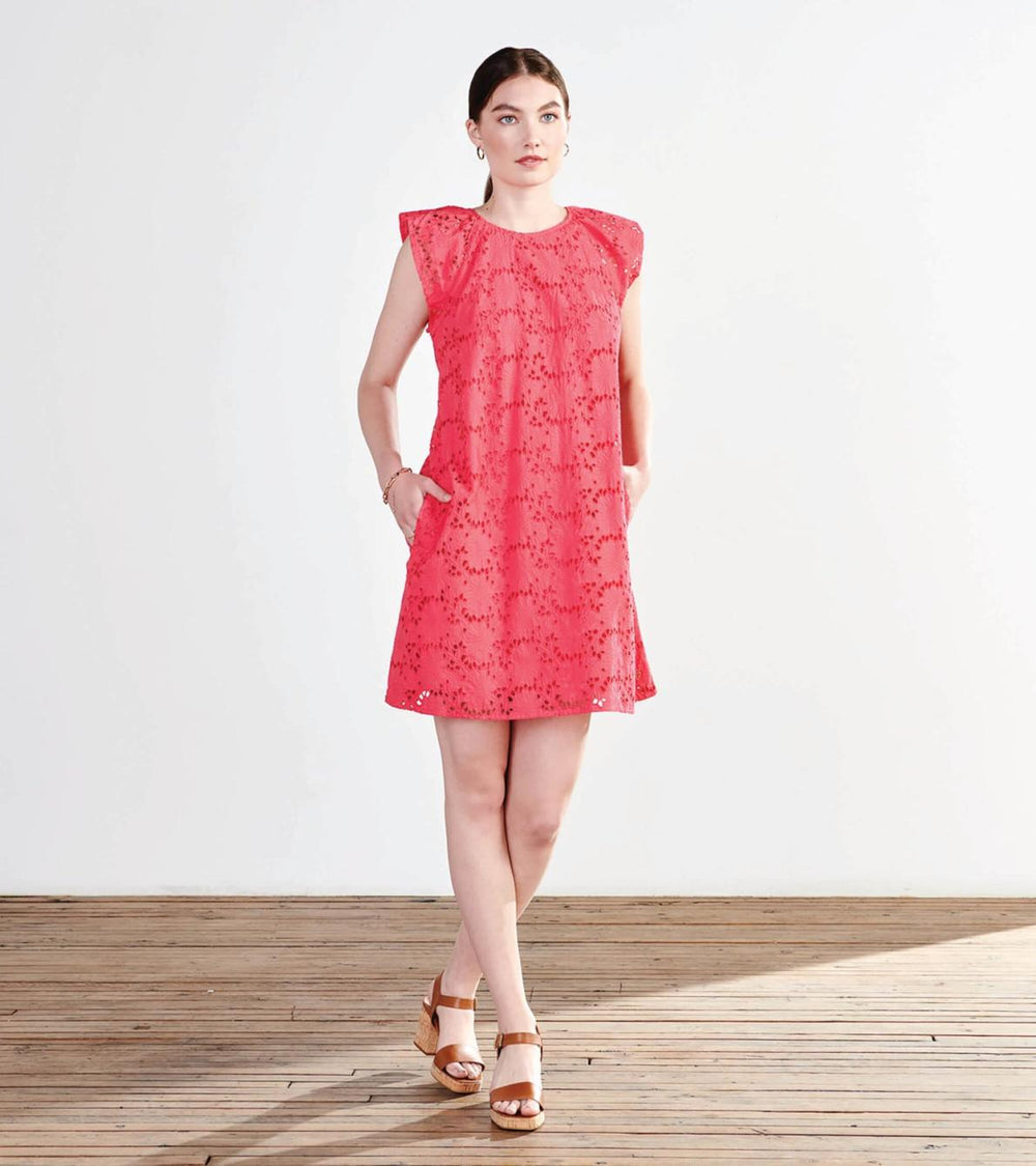 Hatley Dresses | Women Kaia Eyelet Dress - Rouge Red