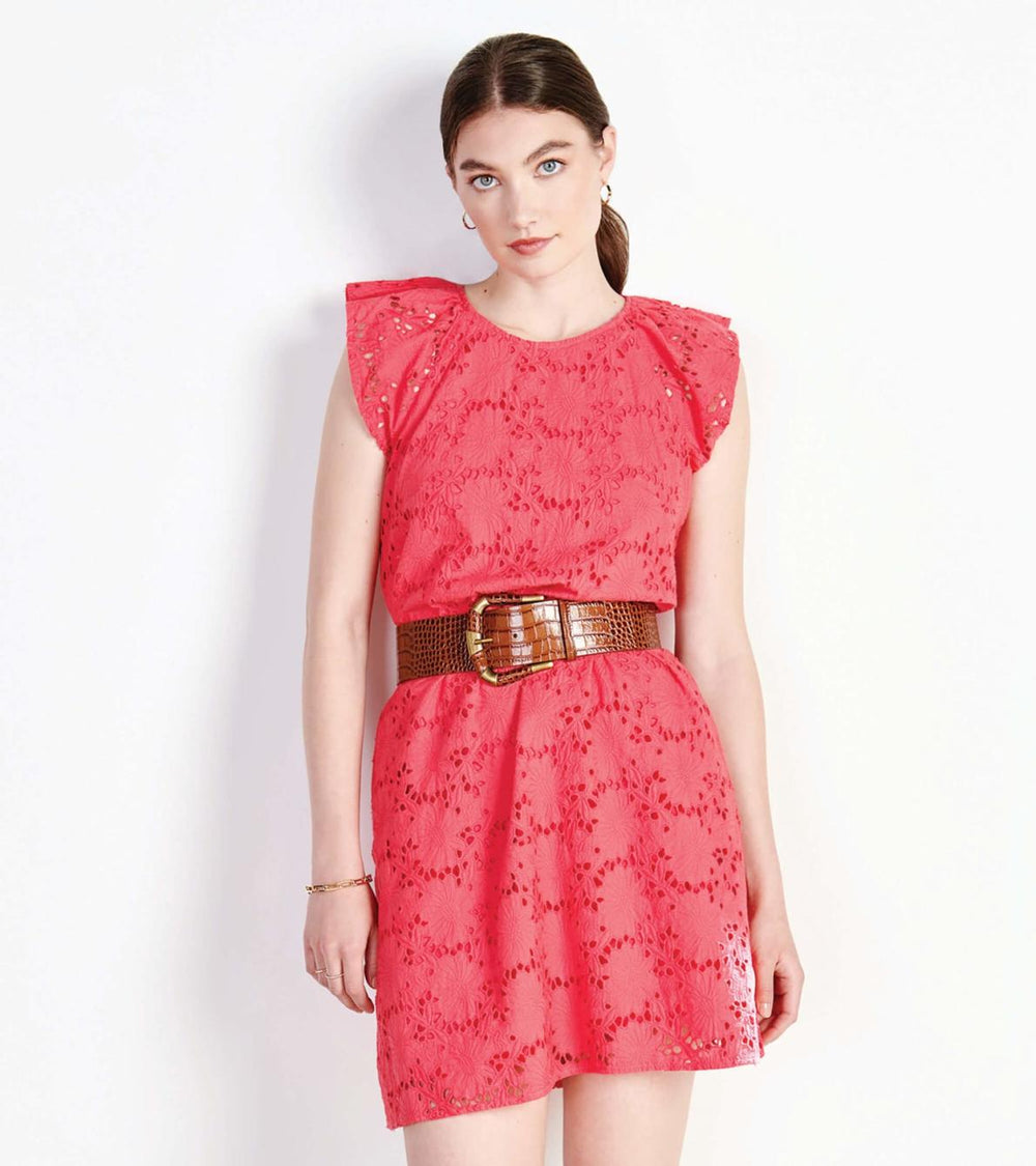 Hatley Dresses | Women Kaia Eyelet Dress - Rouge Red