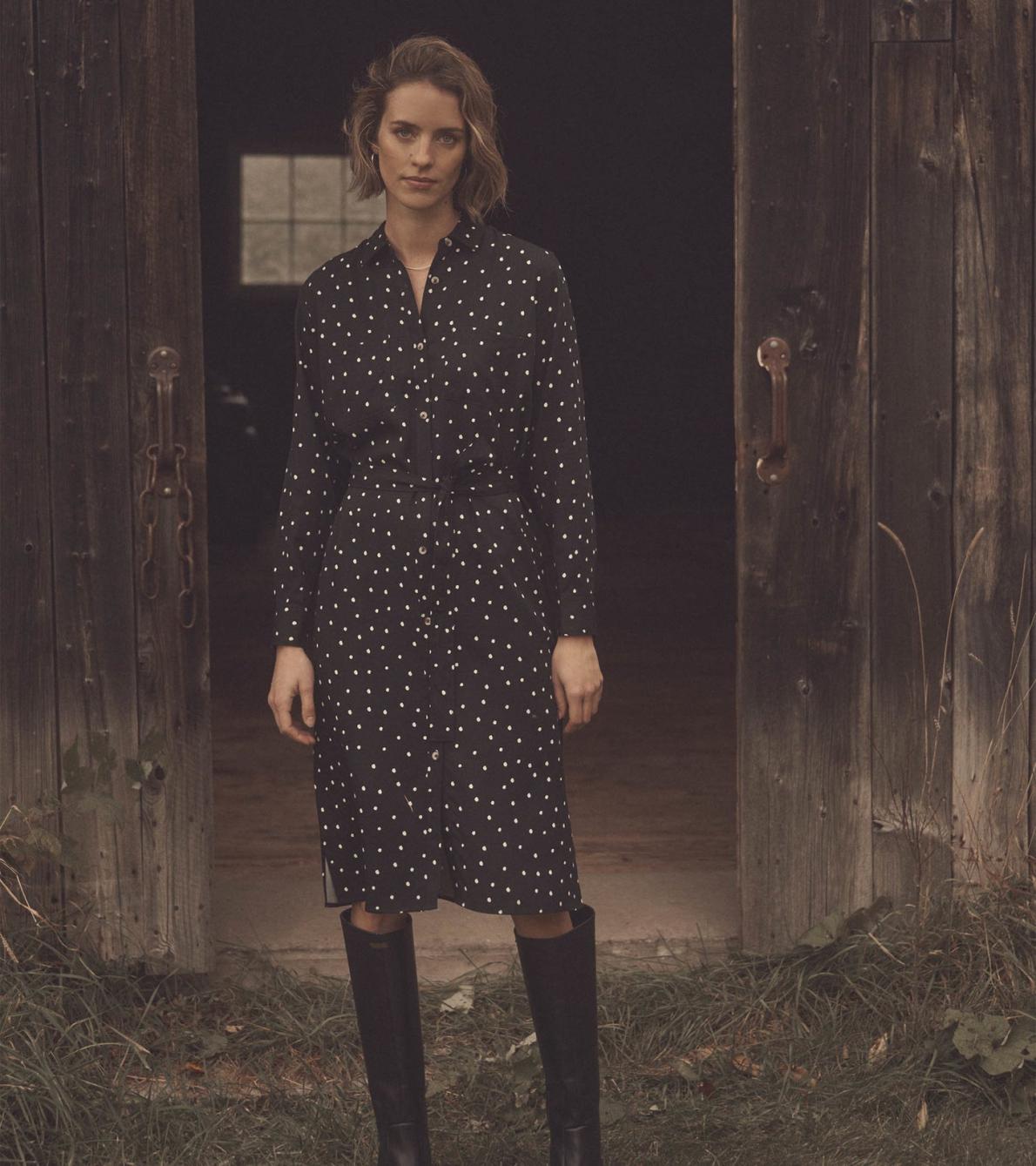 Hatley Dresses | Women Midi Shirt Dress - Classic Spots