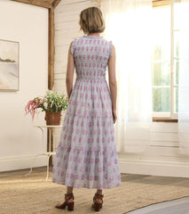 Hatley Dresses | Women Smocked Maxi Dress - Wildflower Seersucker