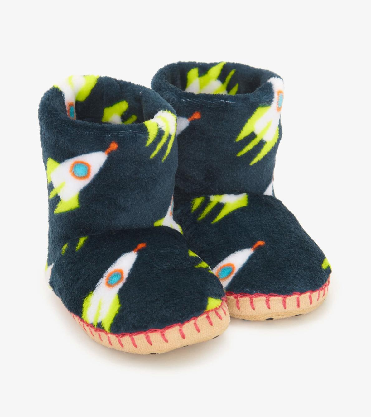 Hatley Footwear | Boys Rocket Man Fleece Slippers