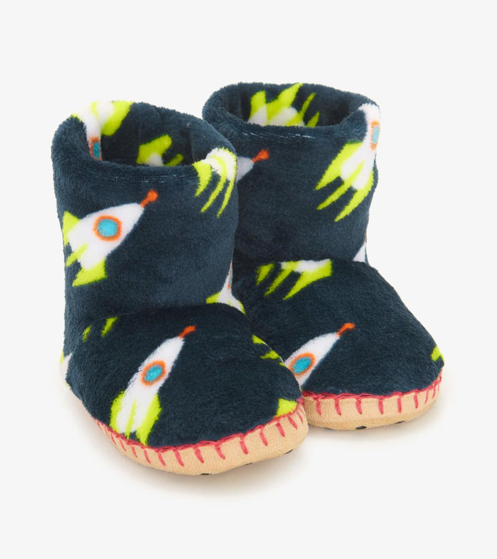 Hatley Footwear | Boys Rocket Man Fleece Slippers
