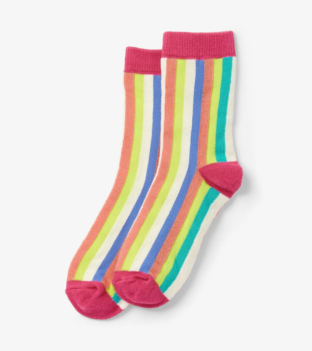Hatley Footwear | Girls Rainbow Stripes Crew Socks