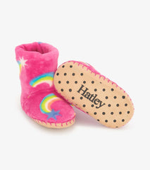Hatley Footwear | Girls Shooting Stars Fleece Slippers