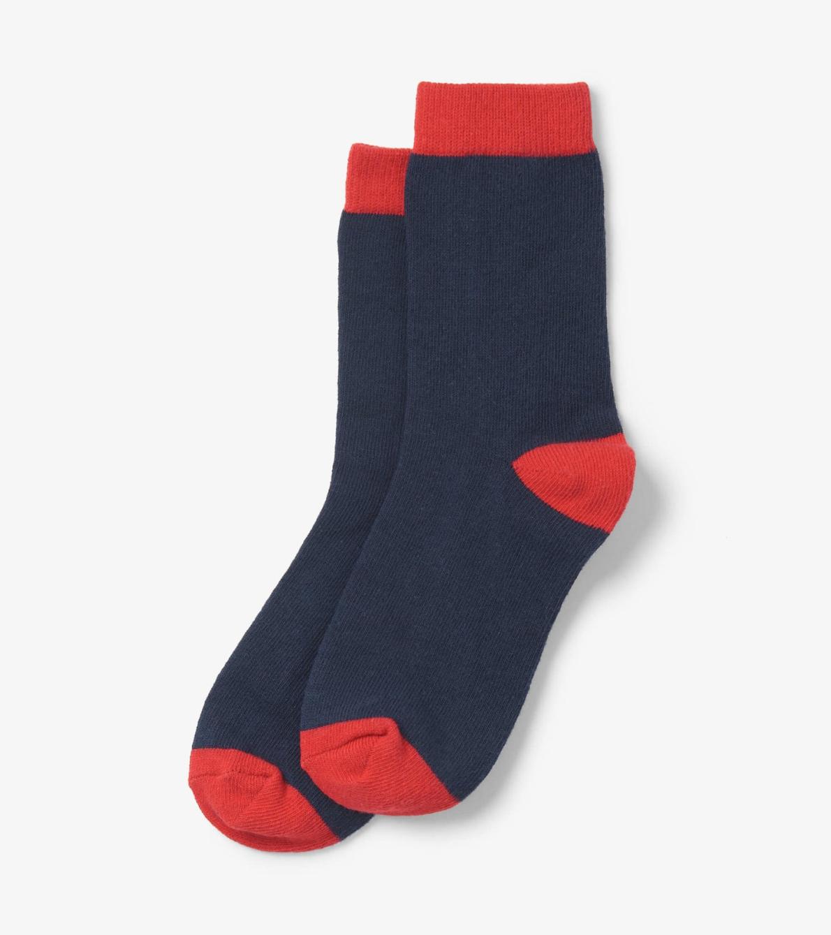 Hatley Footwear | Girls/Boys Navy &amp; Red Crew Socks