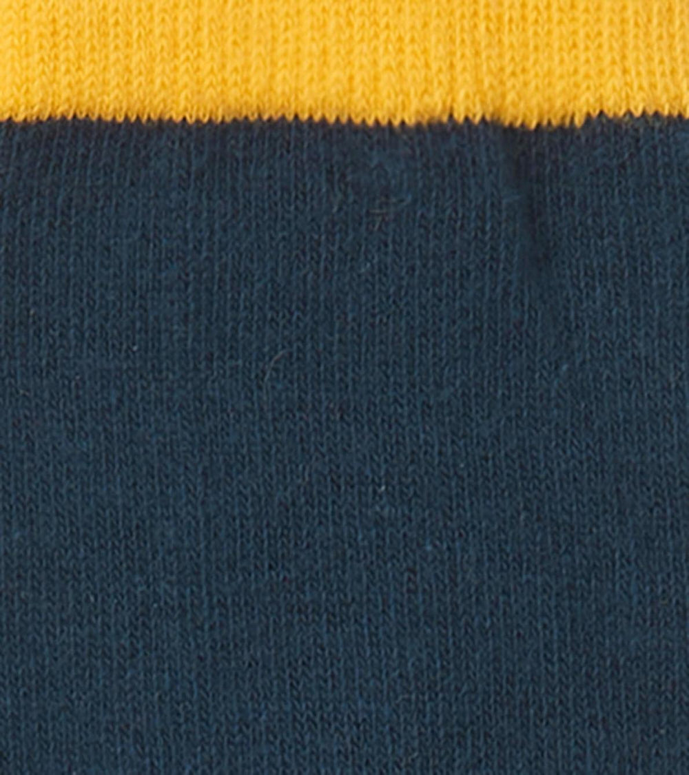 Hatley Footwear | Girls/Boys Navy &amp; Yellow Crew Socks
