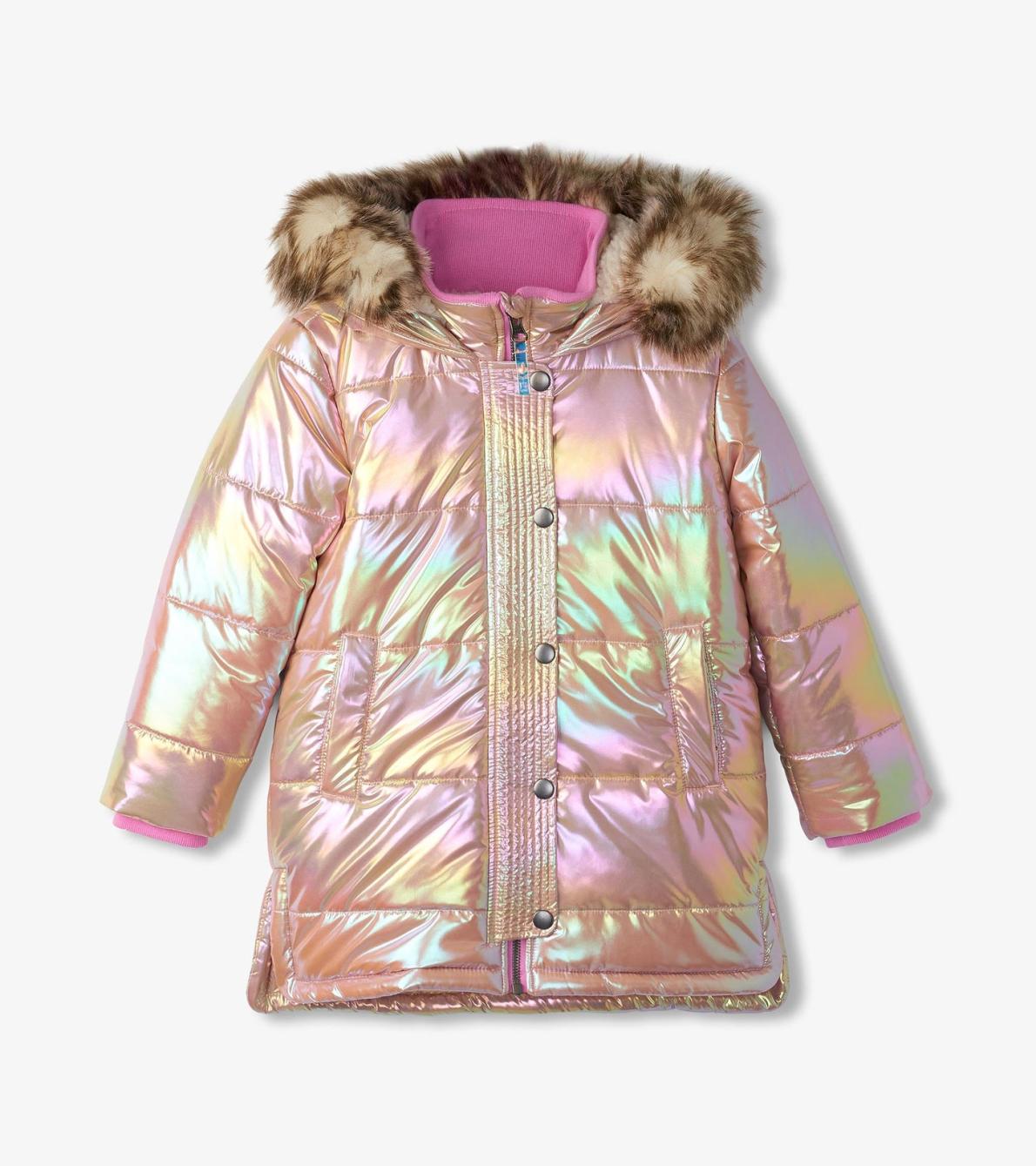 Hatley Outerwear | Girls Girls Pink Moon Puffer Jacket
