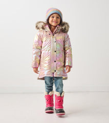 Hatley Outerwear | Girls Girls Pink Moon Puffer Jacket